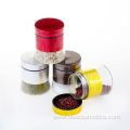 four colors storage spice coffee salt jar bottle plastic lip set group